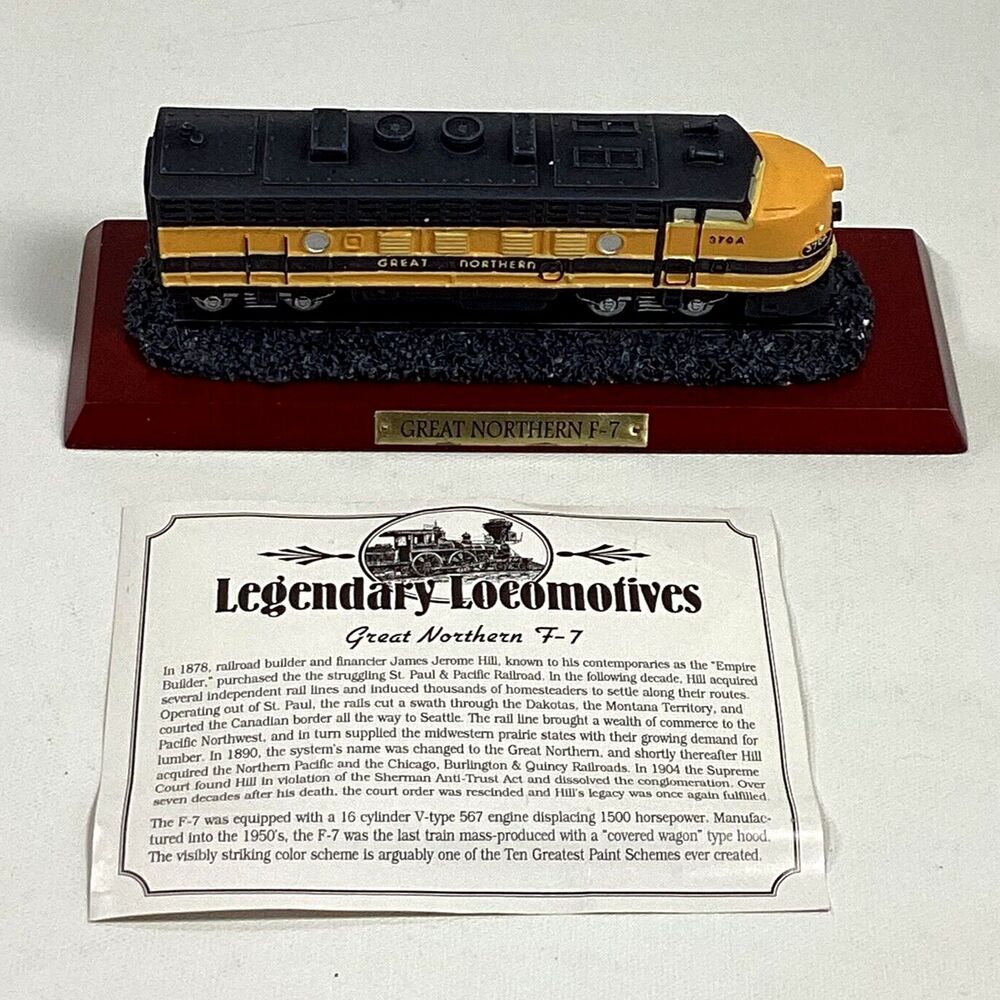 Avon Great Northern F7 Legendary Locomotive On Display Base COA